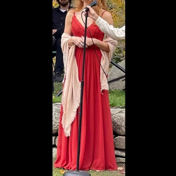 azazie red bridesmaid dresses Red Off The Shoulder Bridesmaid Dresses